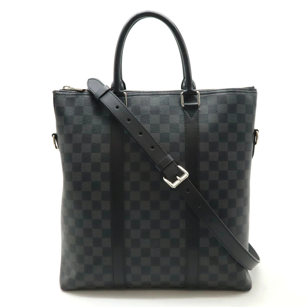 LOUIS VUITTON Damier Graphite Black Anton Tote Bag Shoulder Crossbody